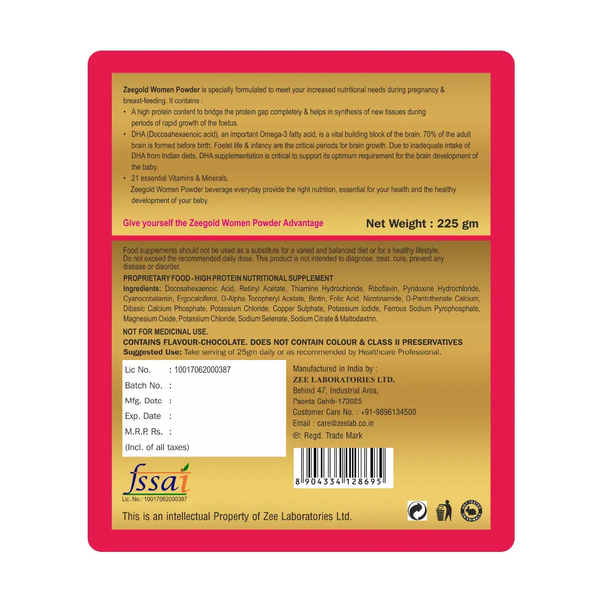 Zeegold Women Nutraceutical Powder
