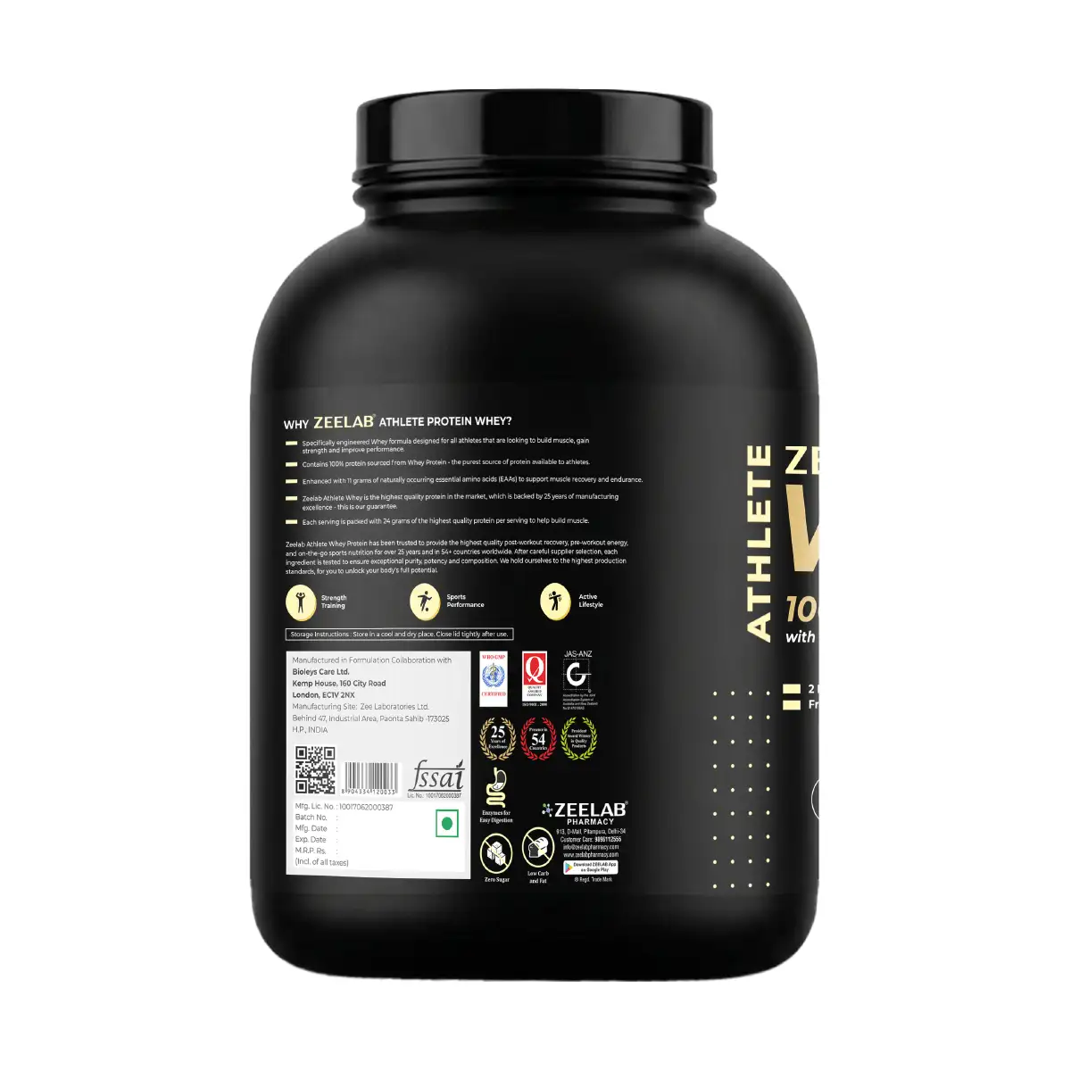  Athlete 100% Whey Protein 2 kg (4.4 lb) French Vanilla Creme