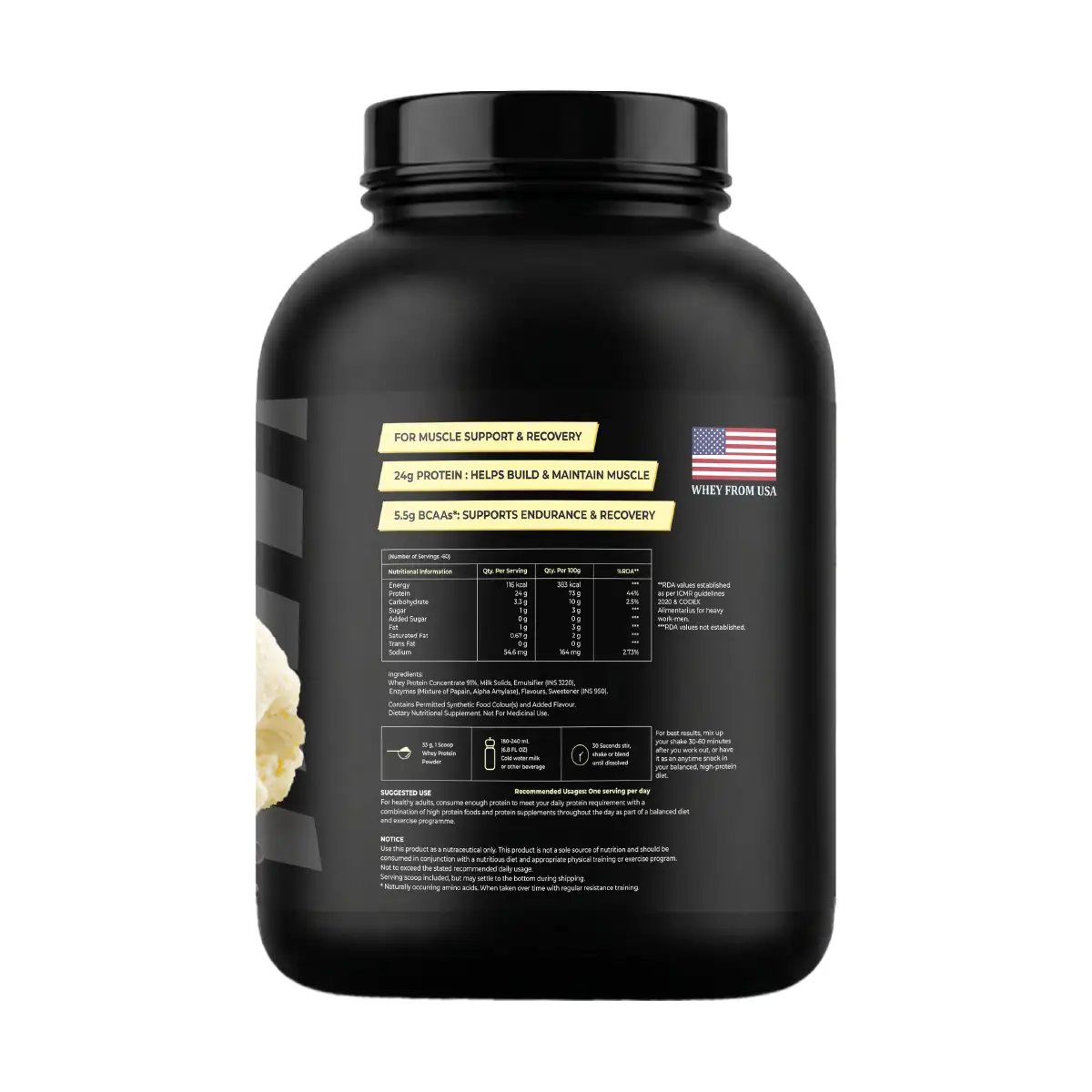  Athlete 100% Whey Protein 2 kg (4.4 lb) French Vanilla Creme