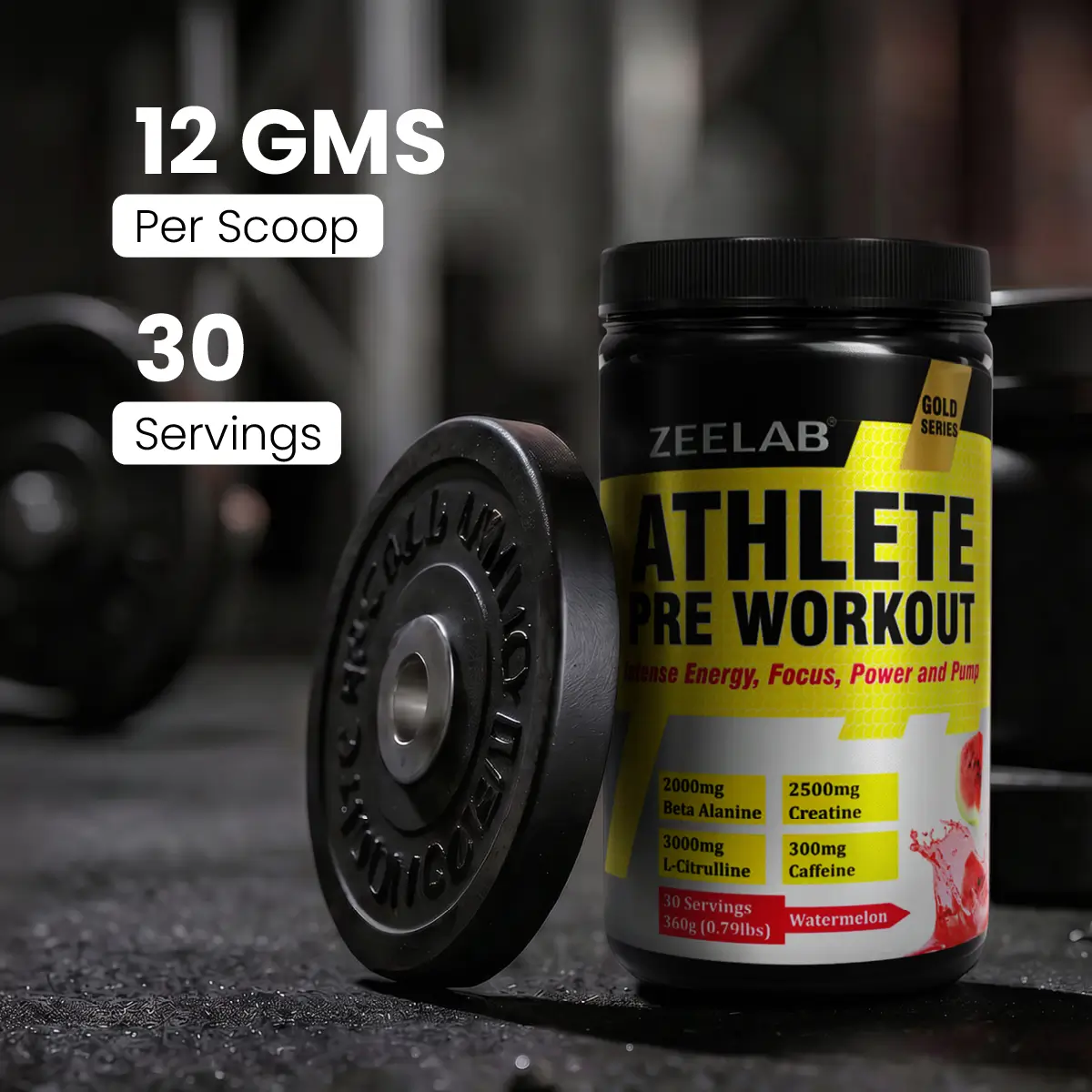 Zeelab Athlete Pre Workout Watermelon Flavour - 360gm