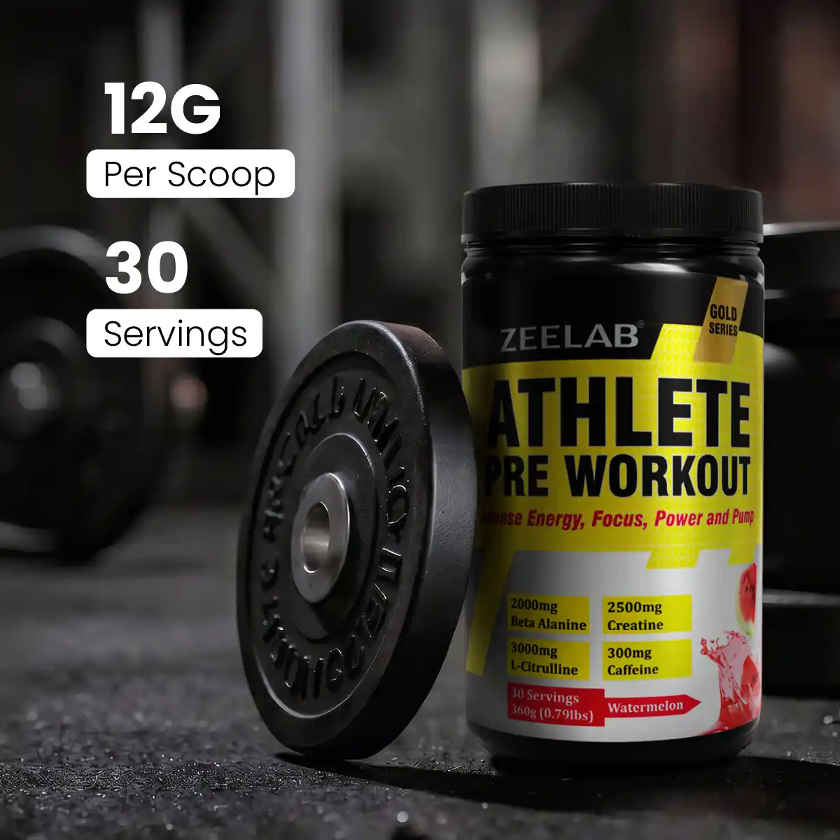 Zeelab Athlete Pre Workout Watermelon Flavour - 360gm
