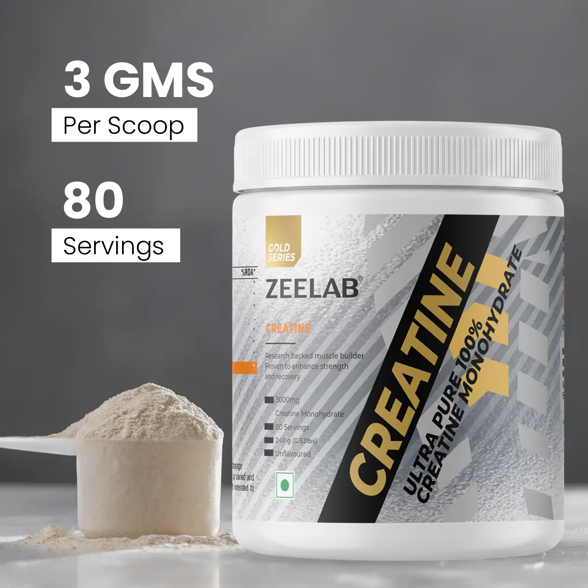 Zeelab 100% Creatine Monohydrate Powder