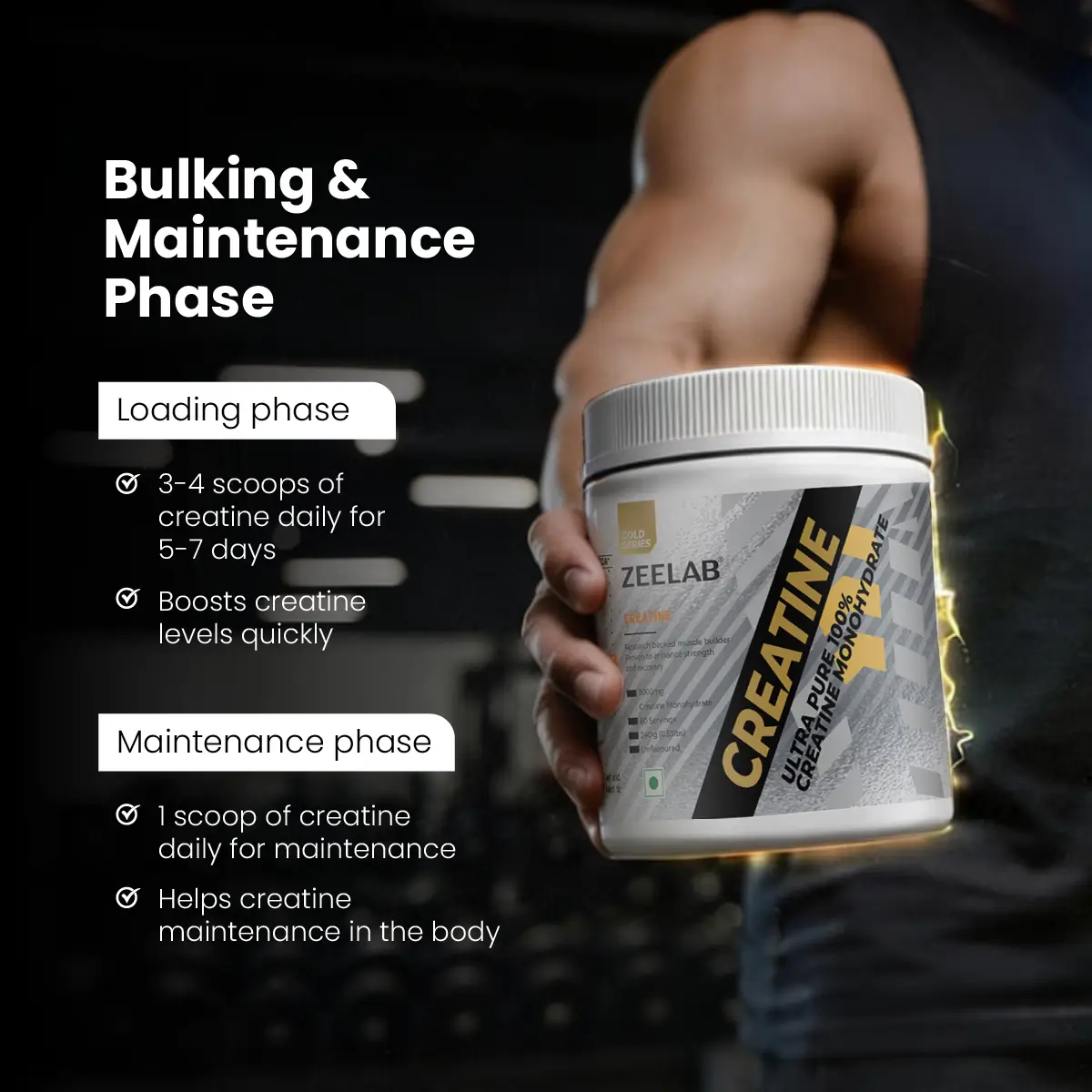 Zeelab 100% Creatine Monohydrate Powder