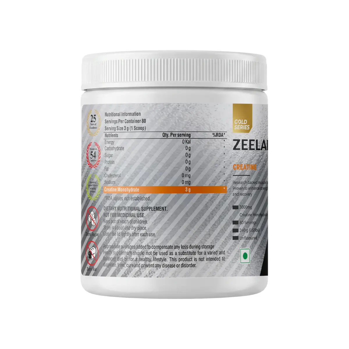 Zeelab 100% Creatine Monohydrate Powder