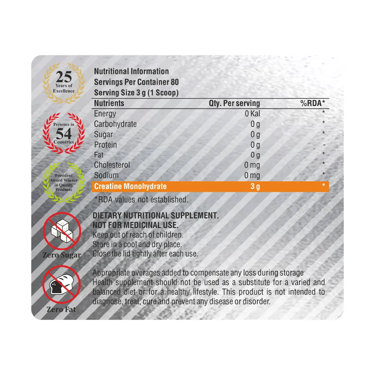 Zeelab 100% Creatine Monohydrate Powder