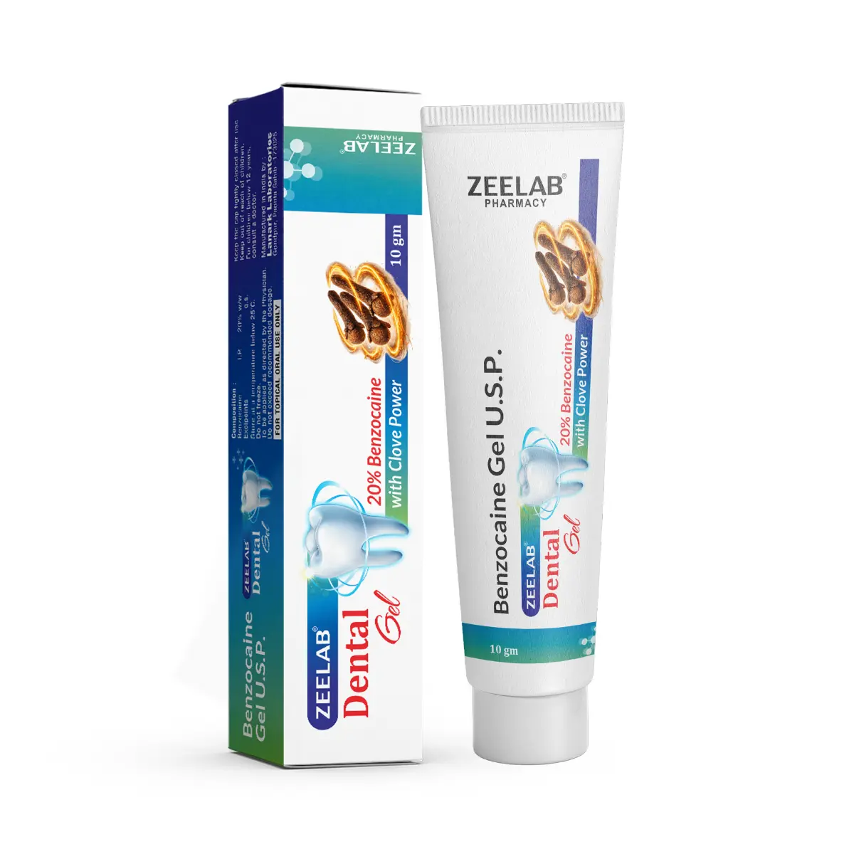 Zeelab Dental Gel | Benzocaine 20% Dental Gel | Oral Pain Relief Gel