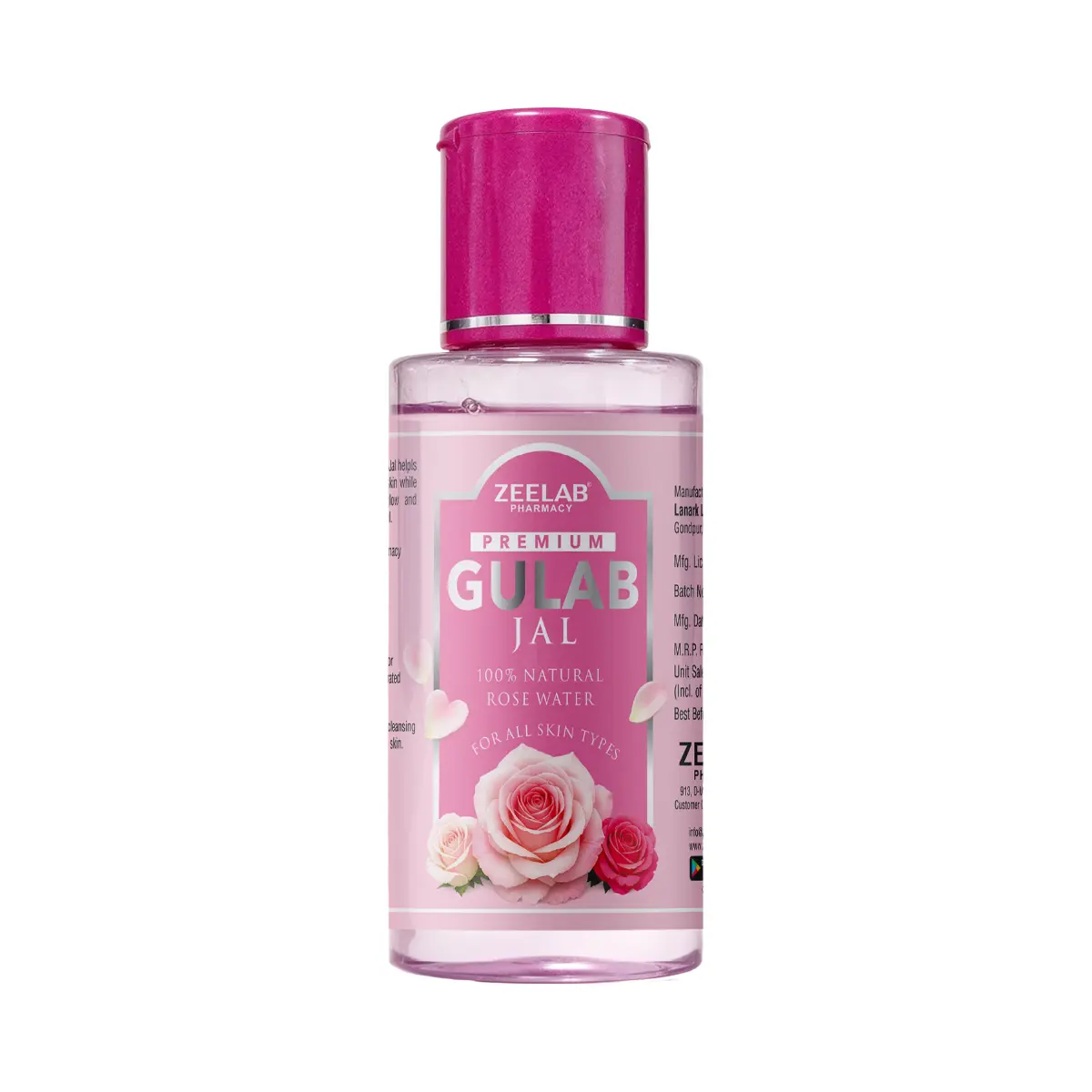 ZEELAB Gulab Jal 100ml | Rose Water for Face & Skin Care