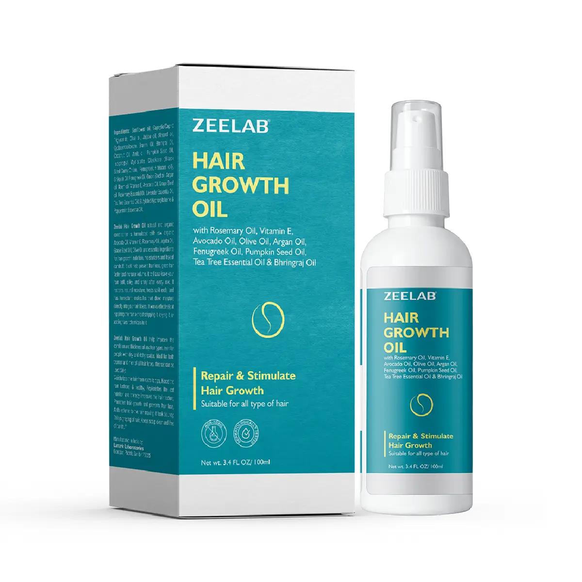 Zeelab Hair Growth Oil 100ml | Natural Hair Regrowth & Hair Fall Control Oil