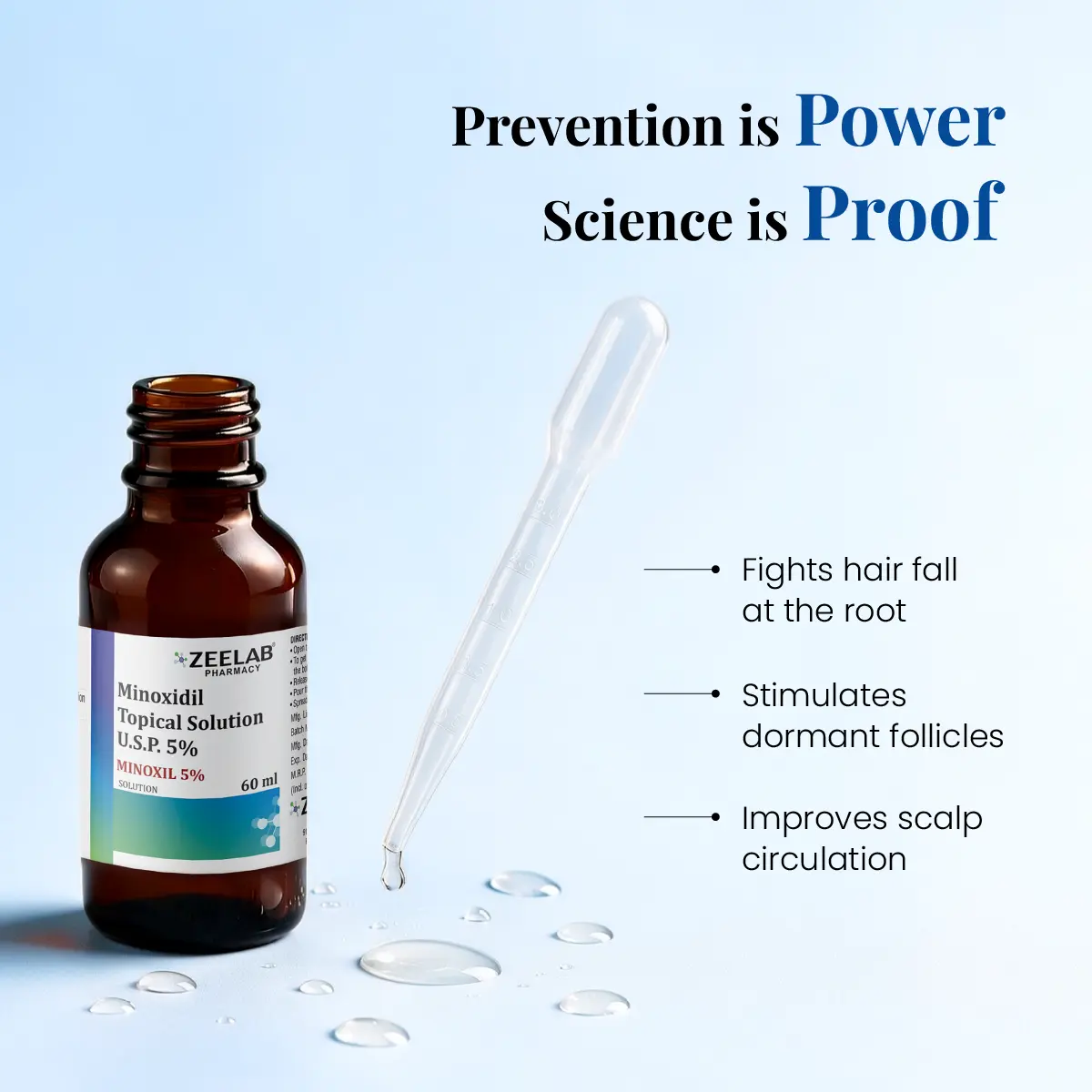 Zeelab Minoxil 5% Topical Solution benefits for hair fall and scalp care