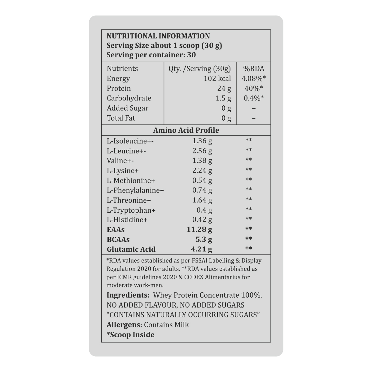 Zeelab Raw and Pure Whey Protein Concentrate