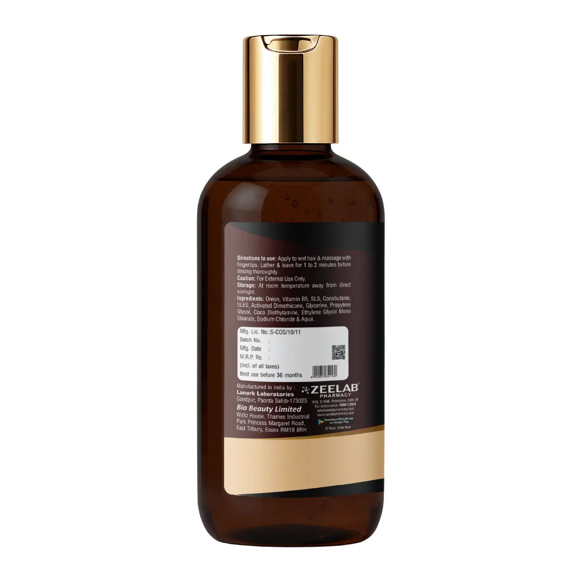 Zeelab Red Onion Shampoo With Vitamin B5