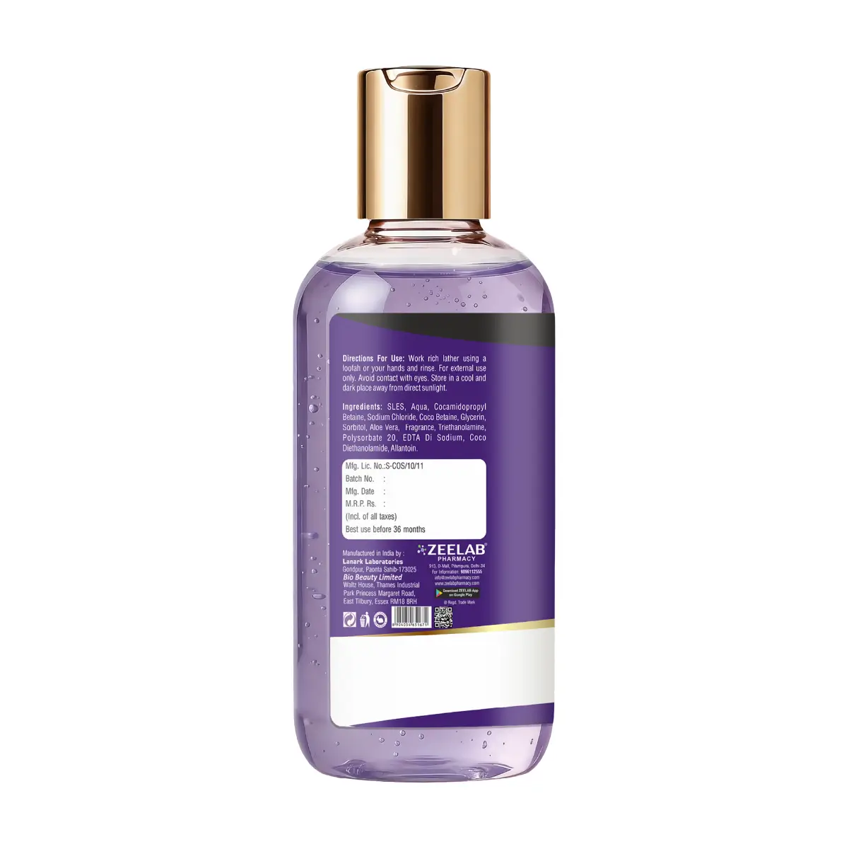 Zeelab Shower Gel Lavender&nbsp;- 300ml
