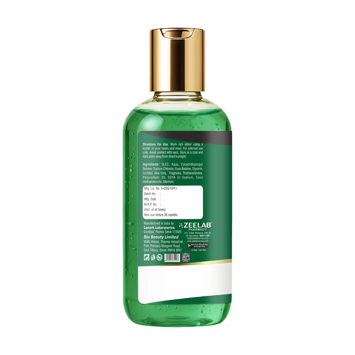 Zeelab Shower Gel Neem Tulsi - 300ml