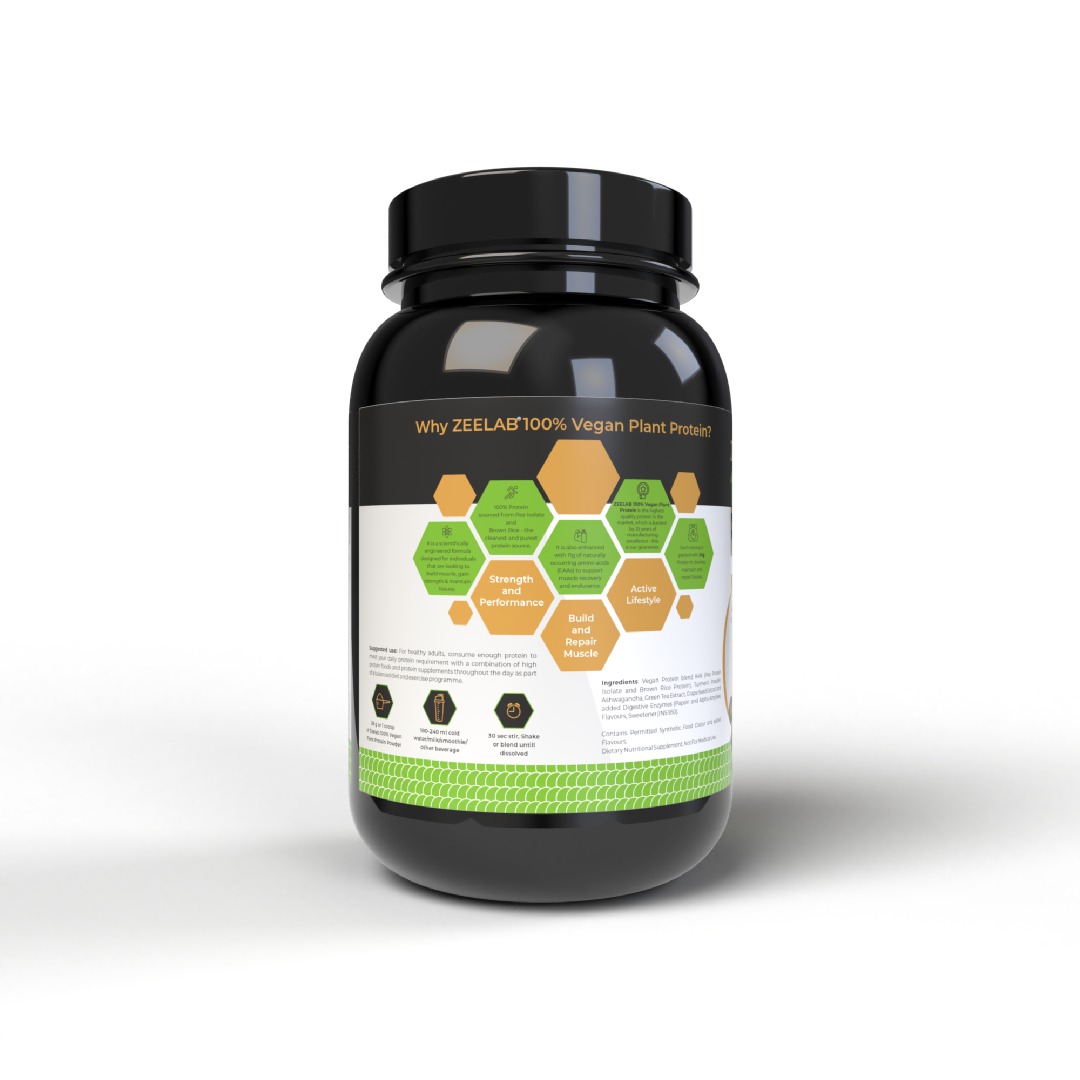 ZEELAB 100% Vegan Plant Protein Vanilla Ice Cream 2.2lb