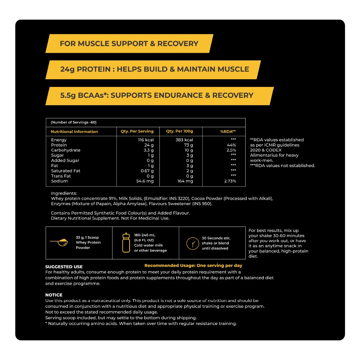 Zeelab Whey Protein Mango Lassi Flavour