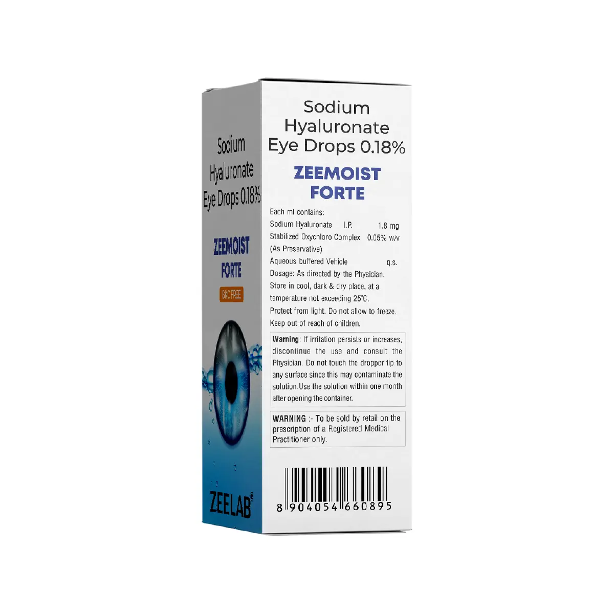 zeemoist forte eye drops | sodium hyaluronate 0.1% eye drops