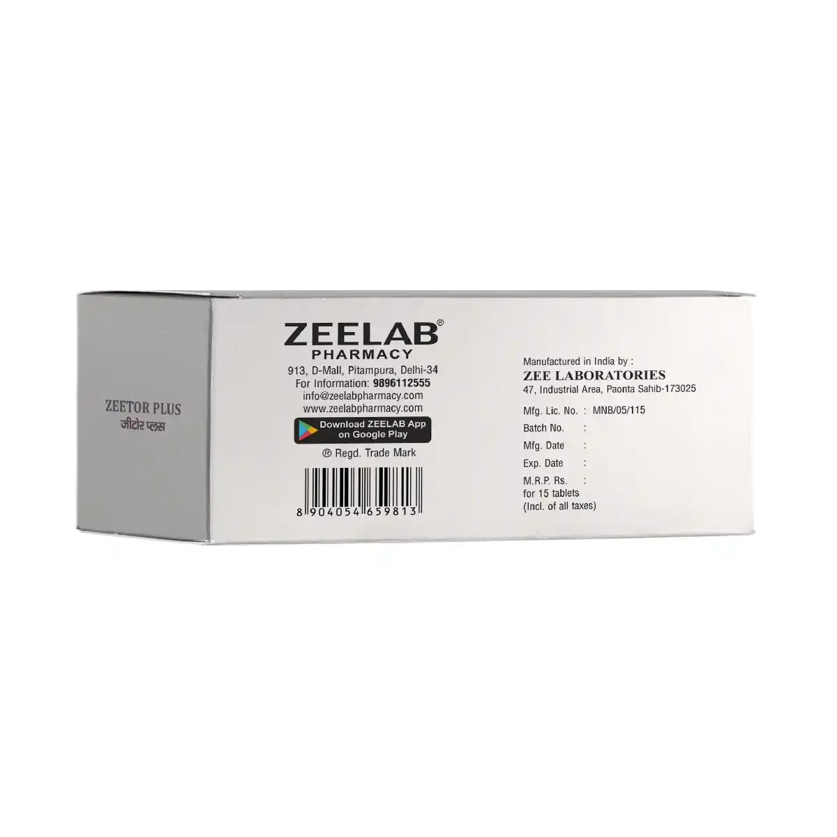 Zeetor Plus Tablet