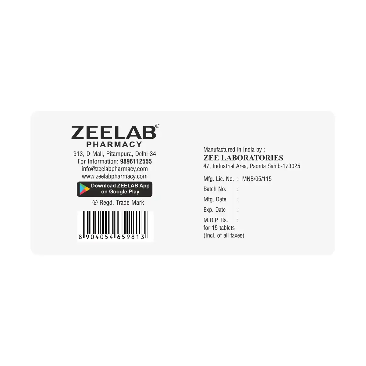 Zeetor Plus Tablet