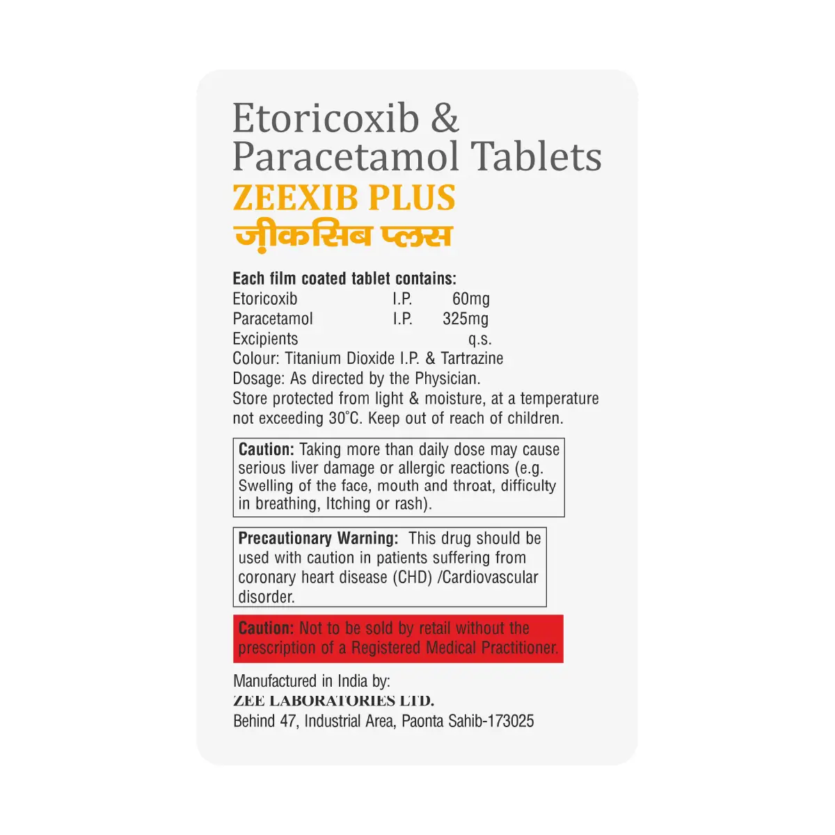 Zeexib Plus Pain Relief Tablet