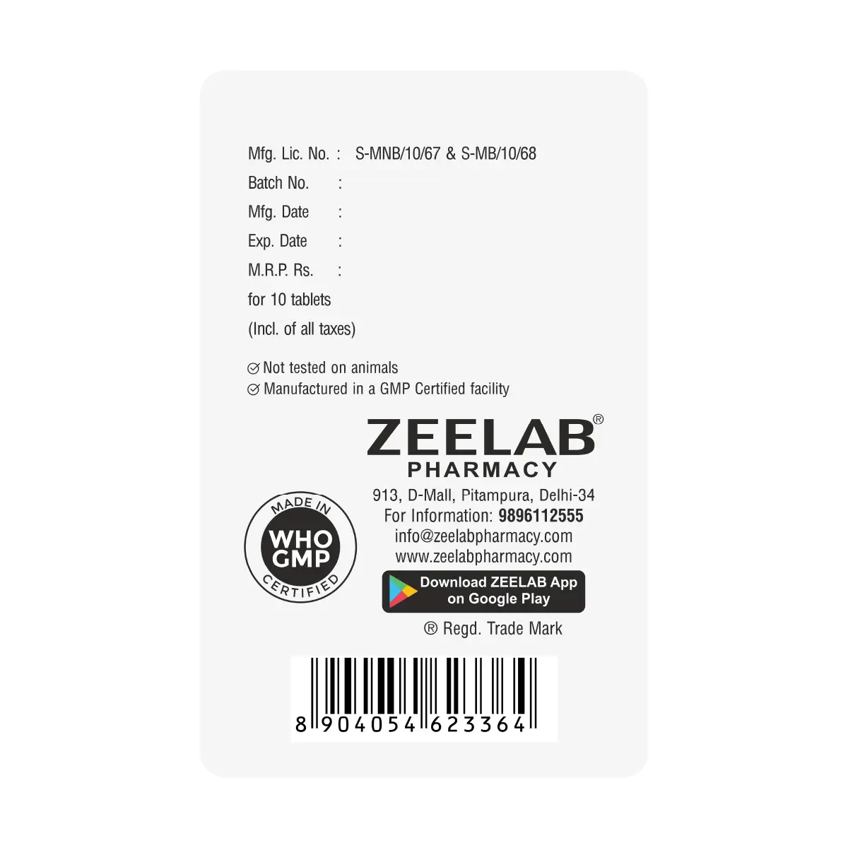 Zeexib Plus Pain Relief Tablet