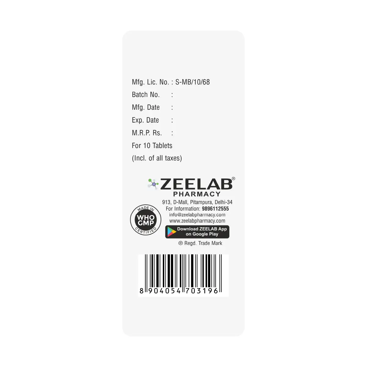 Zelthrocin 250 Antibiotic Tablet