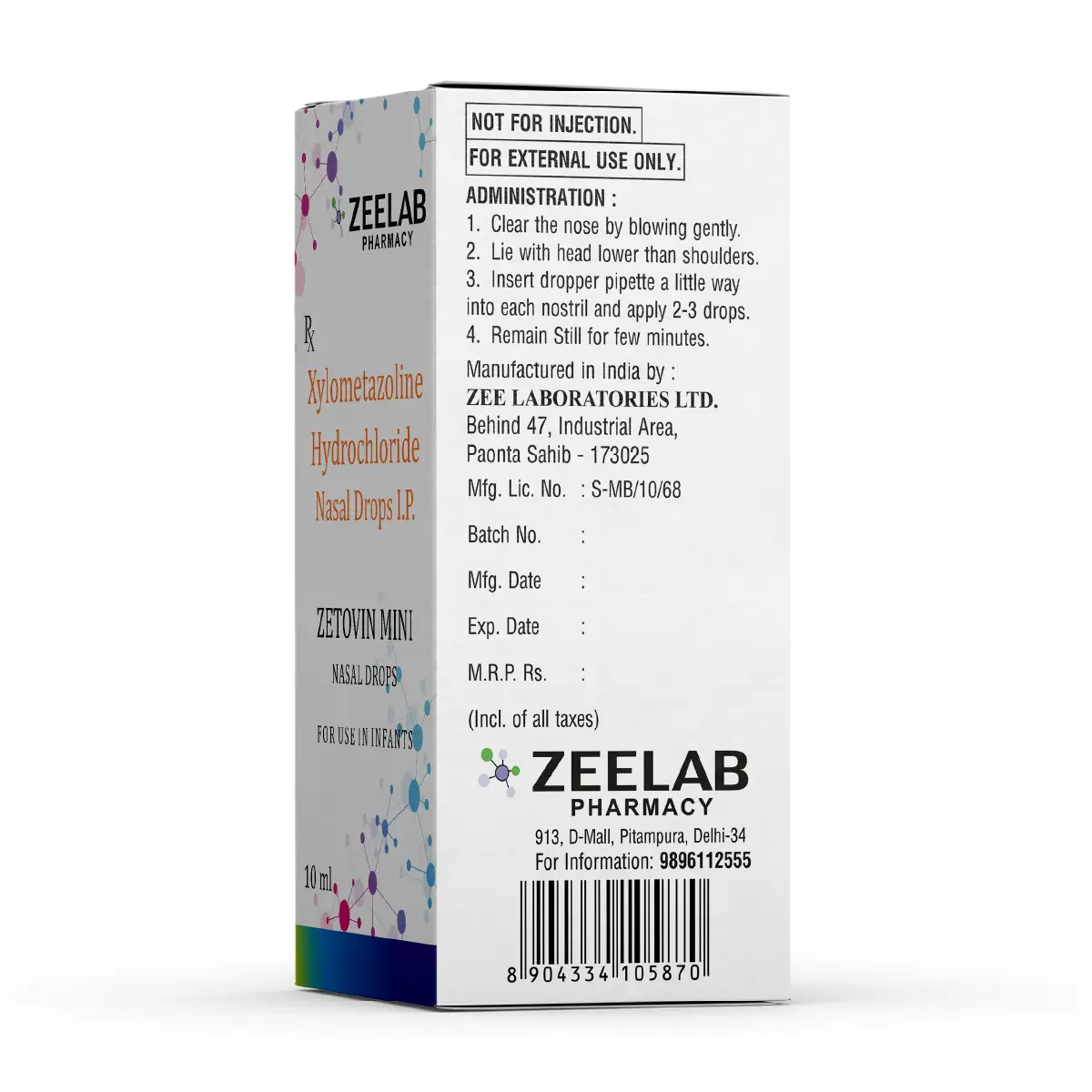 Zetovin Mini Nasal Drops for Infants