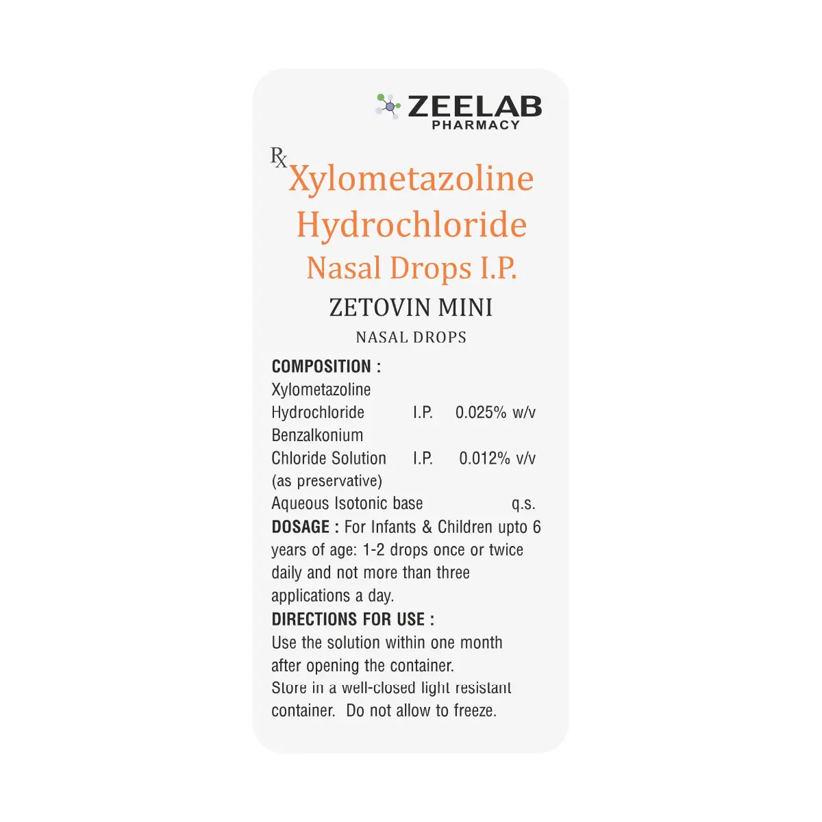 Zetovin Mini Nasal Drops for Infants