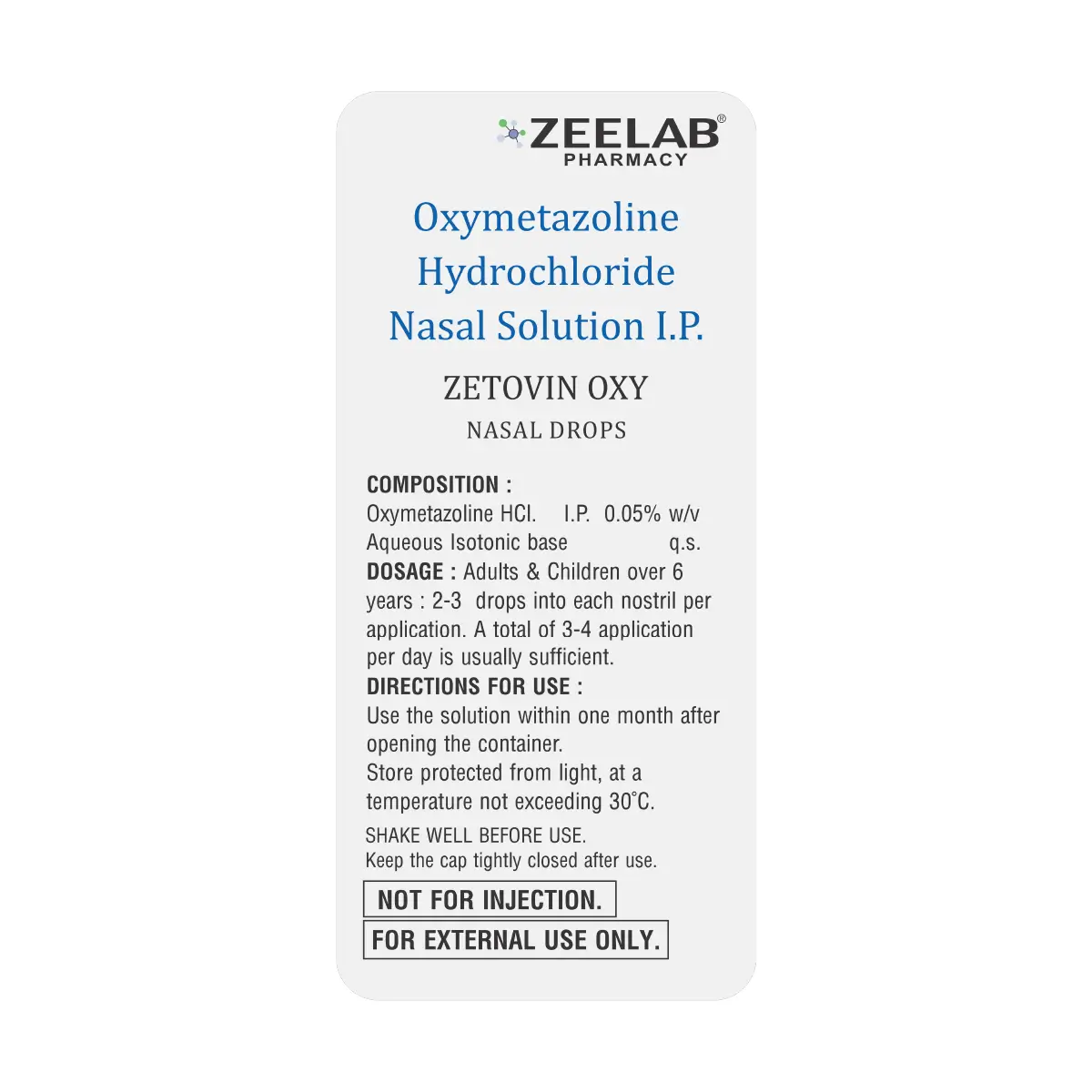 Zetovin Oxy Adults