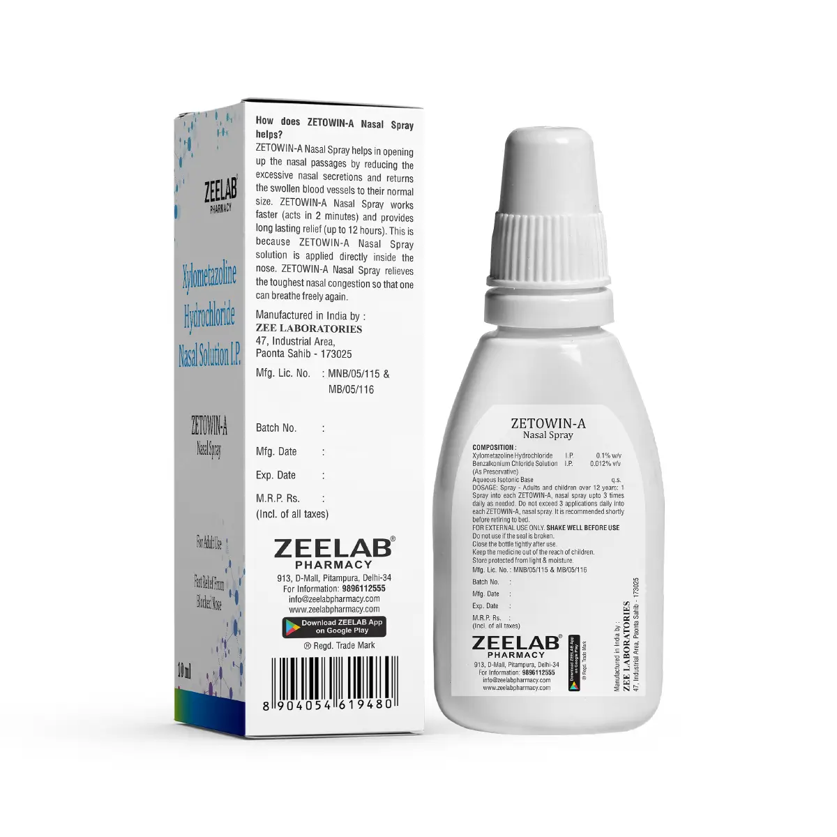 Zetowin A Nasal Spray