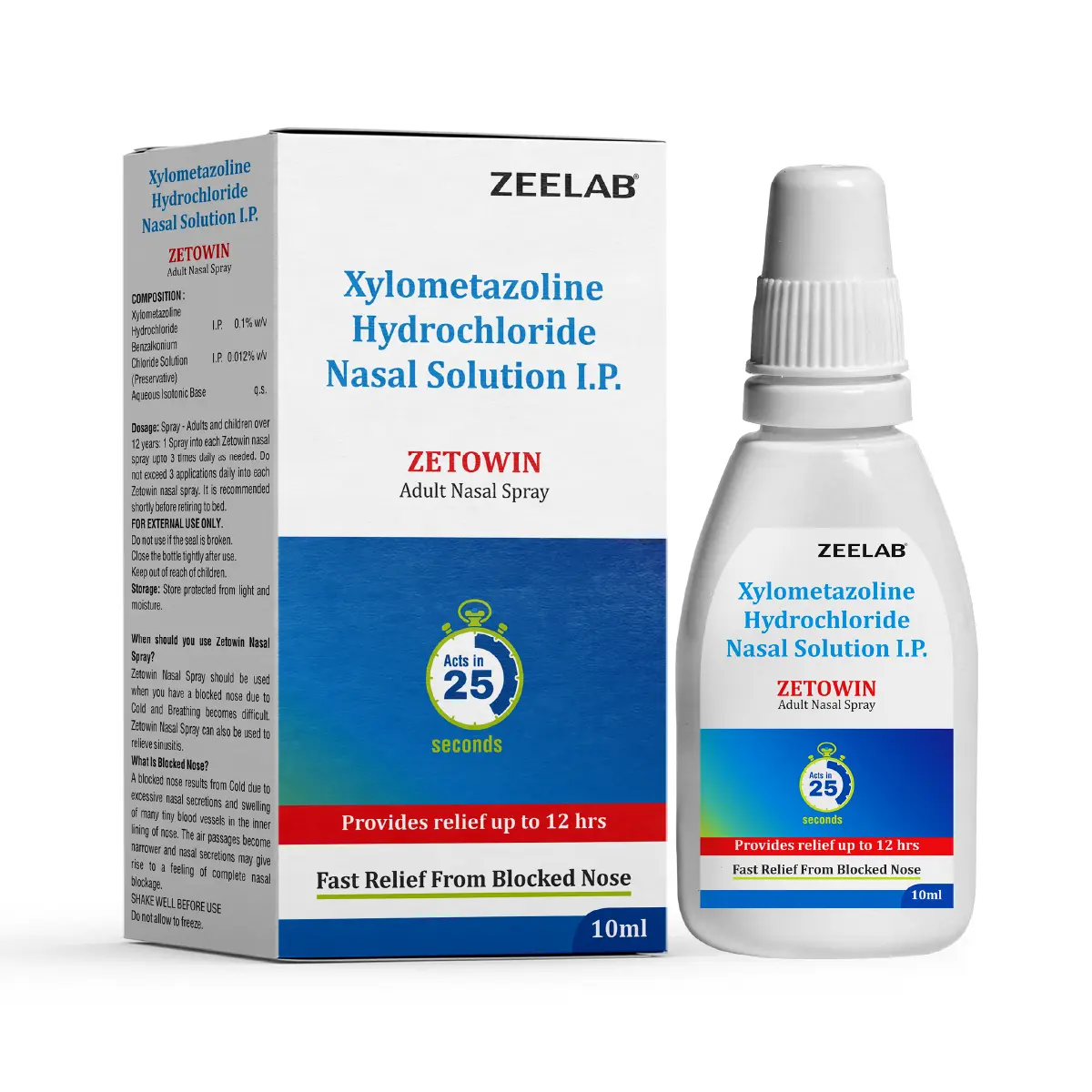 Zetowin Xylometazoline 0.1% Nasal Drop