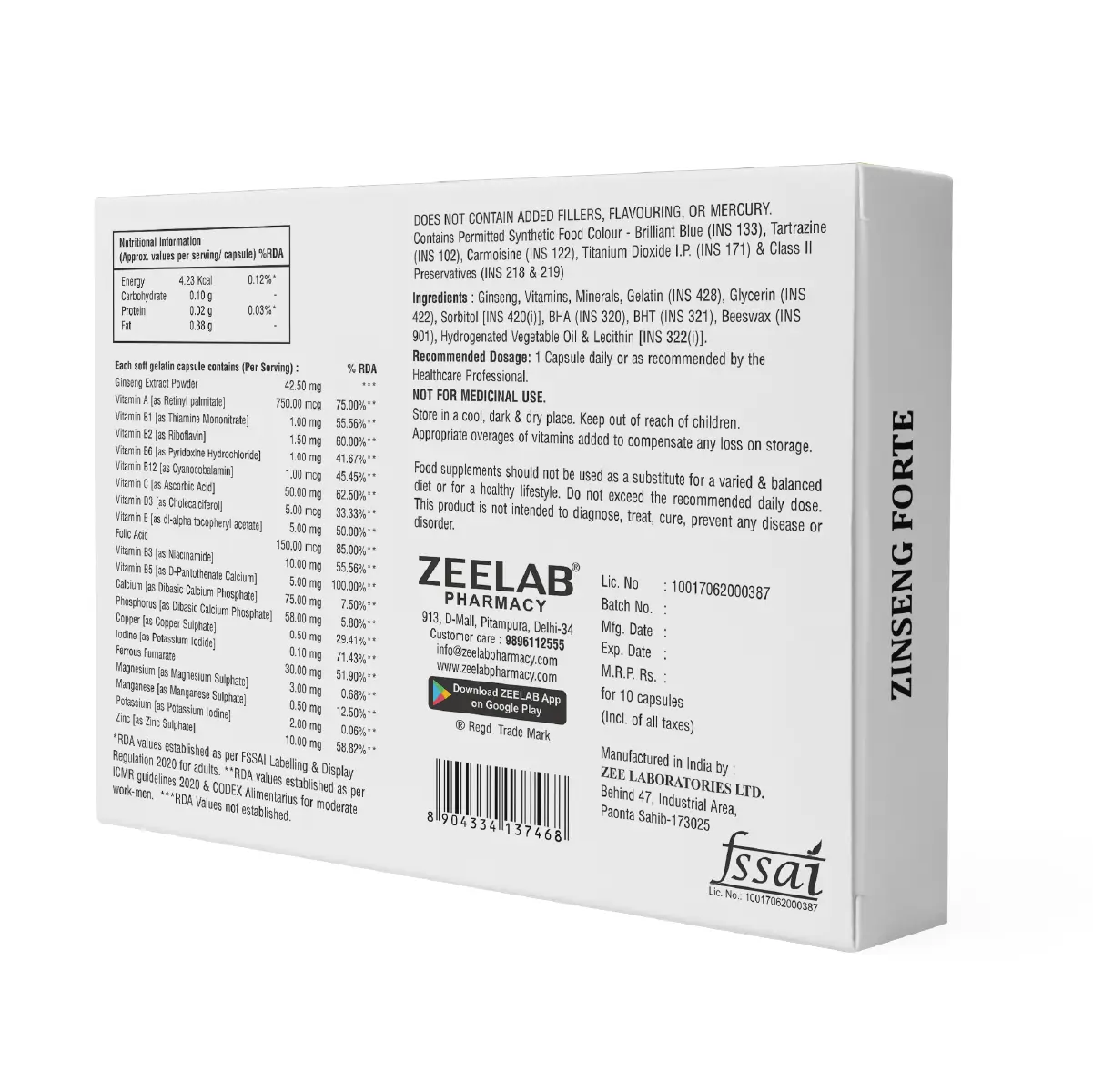 Zinseng Forte Capsule