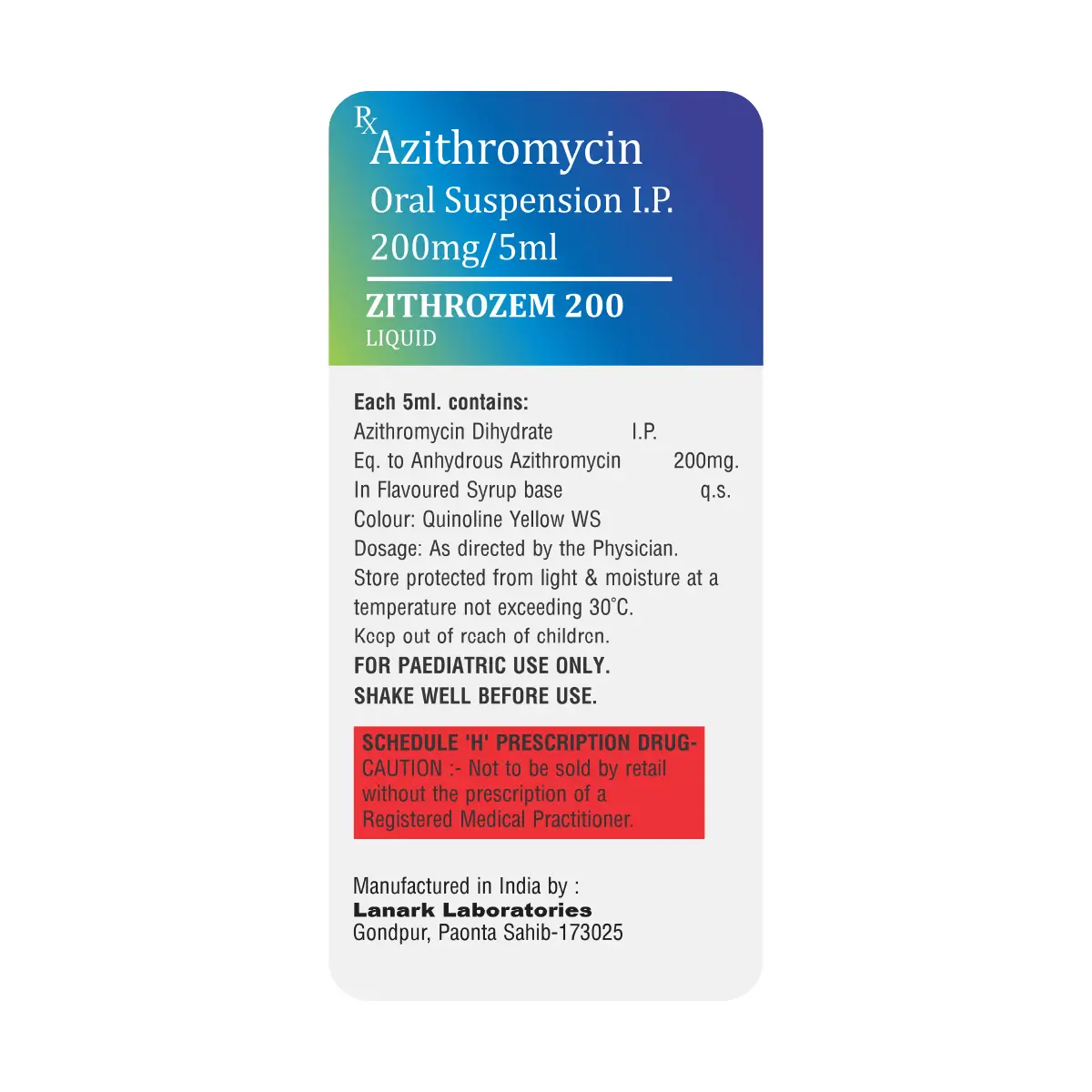 Zithrozem 200 Suspension