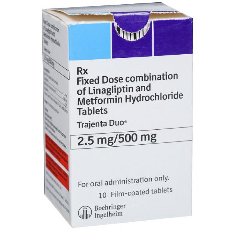 Trajenta Duo 2.5mg/500mg Tablet Trajenta Duo 2.5mg/500mg Tablet