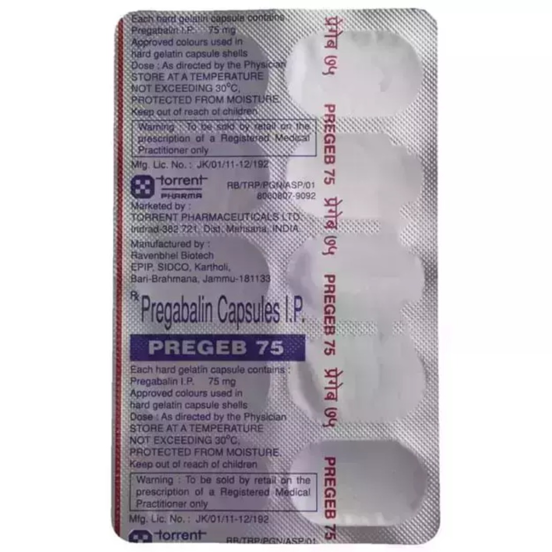 Pregex Pregeb 75 Capsule - Uses, Price, Side Effects, Substitute