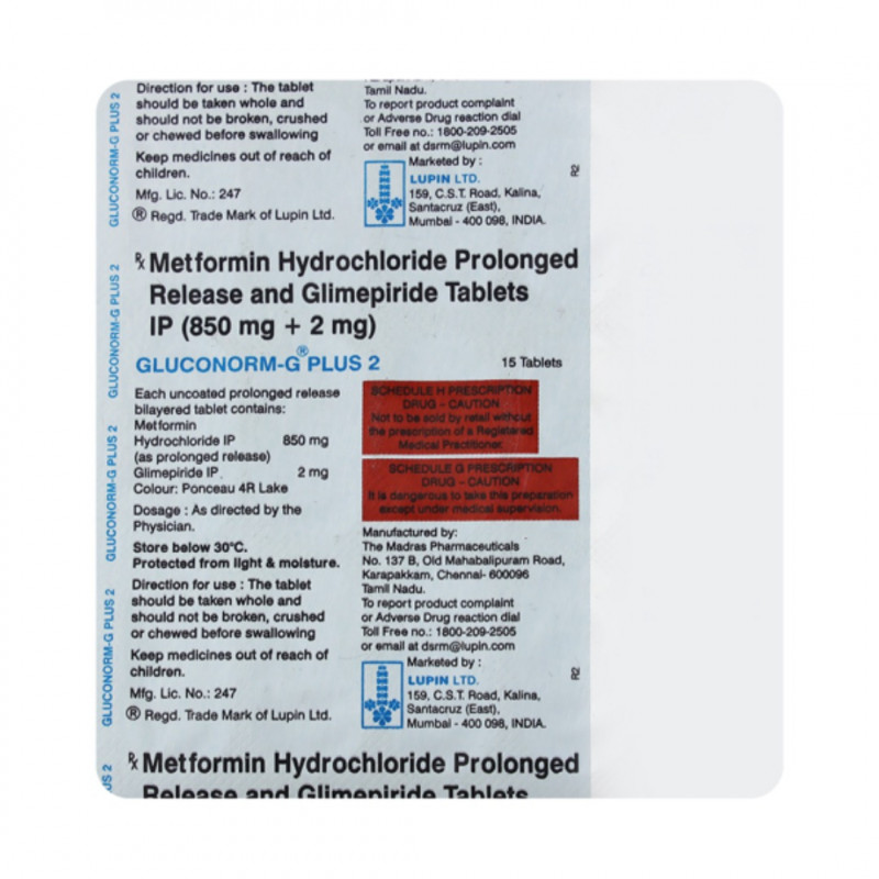 Gluconorm-G Plus 2 Tablet PR Gluconorm-G Plus 2 Tablet PR