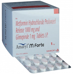 Amaryl M Forte 1mg Tablet PR