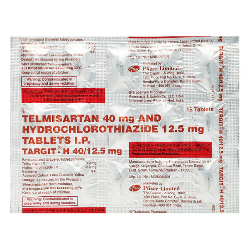Targit-H 40/12.5mg Tablet Targit-H 40/12.5mg Tablet