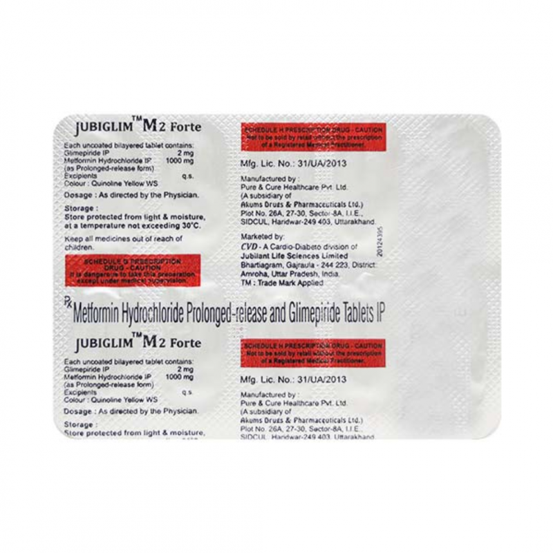 Jubiglim M 2 Forte Tablet PR Jubiglim M 2 Forte Tablet PR