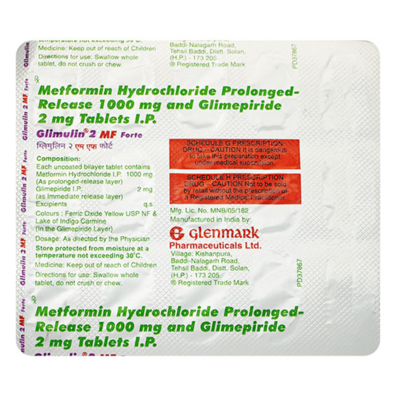 Glimulin 2MF Forte Tablet PR Glimulin 2MF Forte Tablet PR