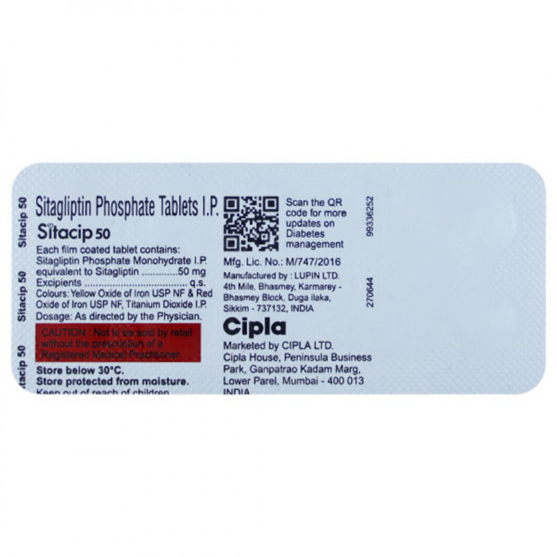 Sitacip 50mg Tablet Sitacip 50mg Tablet