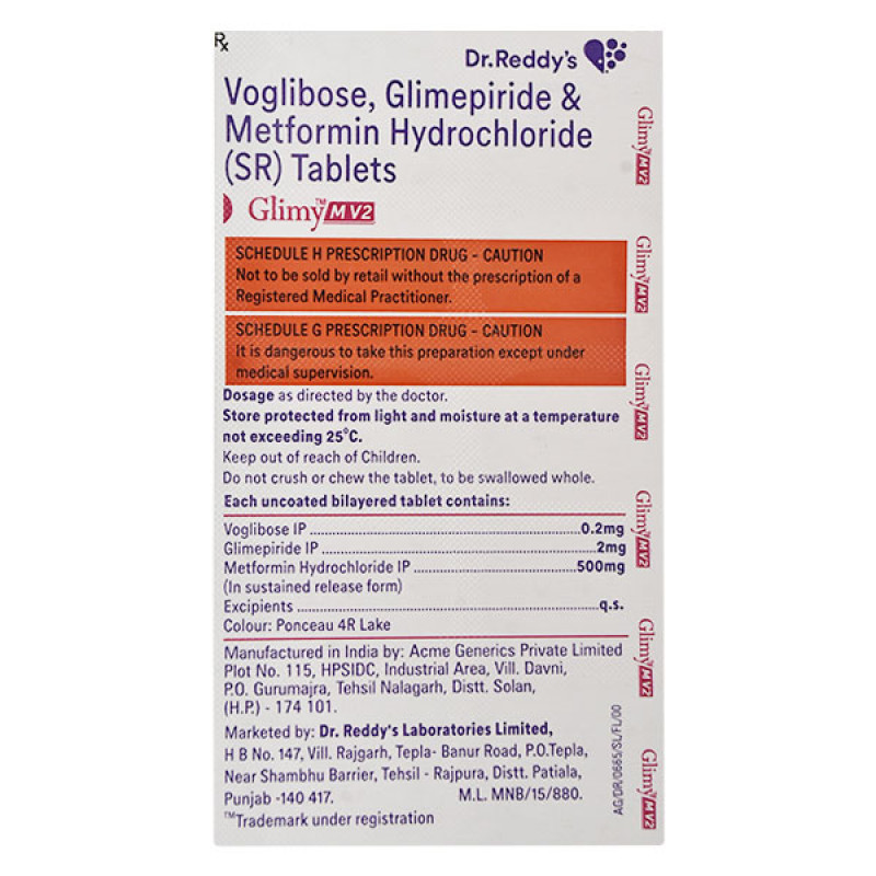 Glimy M V2 Tablet SR Glimy M V2 Tablet SR