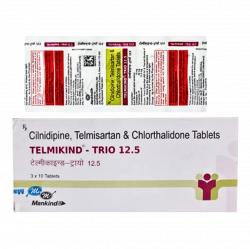 Telmikind Trio 40mg/10mg/12.5mg Tablet
