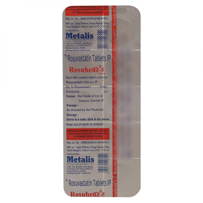 Rosuhenz 5mg Tablet Rosuhenz 5mg Tablet