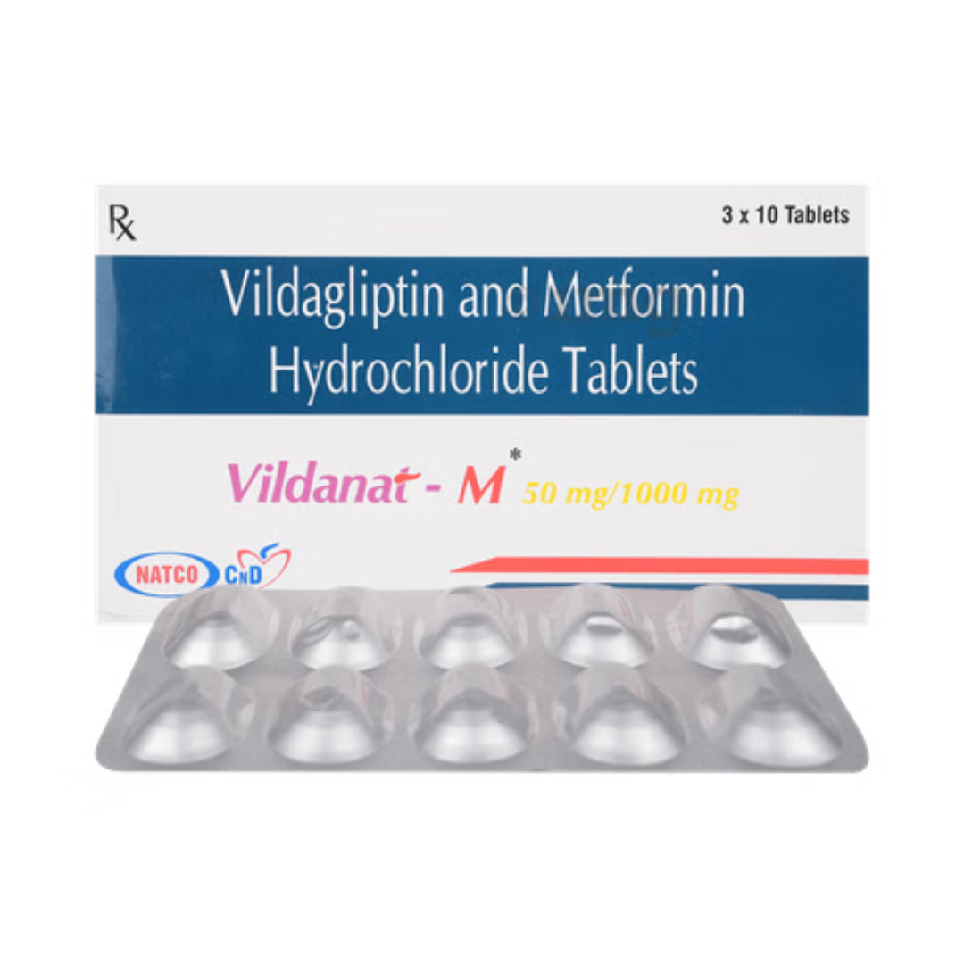 Vildanat M 1000mg/50mg Tablet