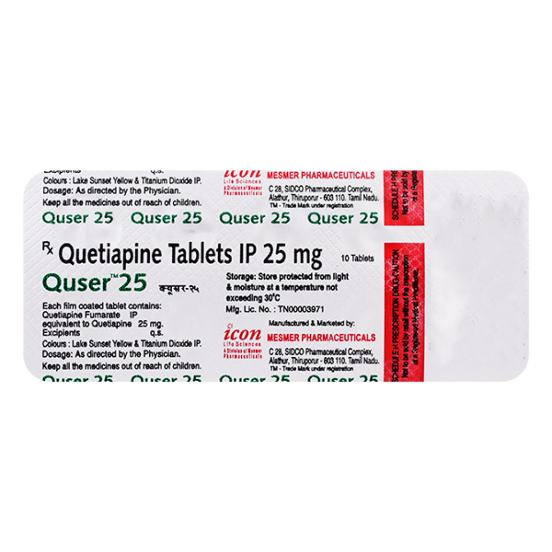 Queey R Tablet Quser 25 Tablet - Uses, Price, Side Effects, Substitute