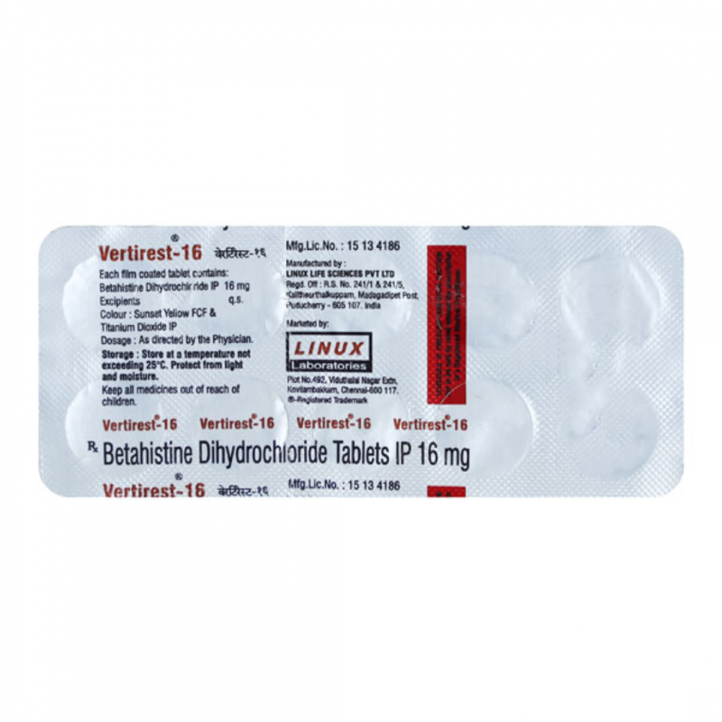 Vertirest 16 Tablet
