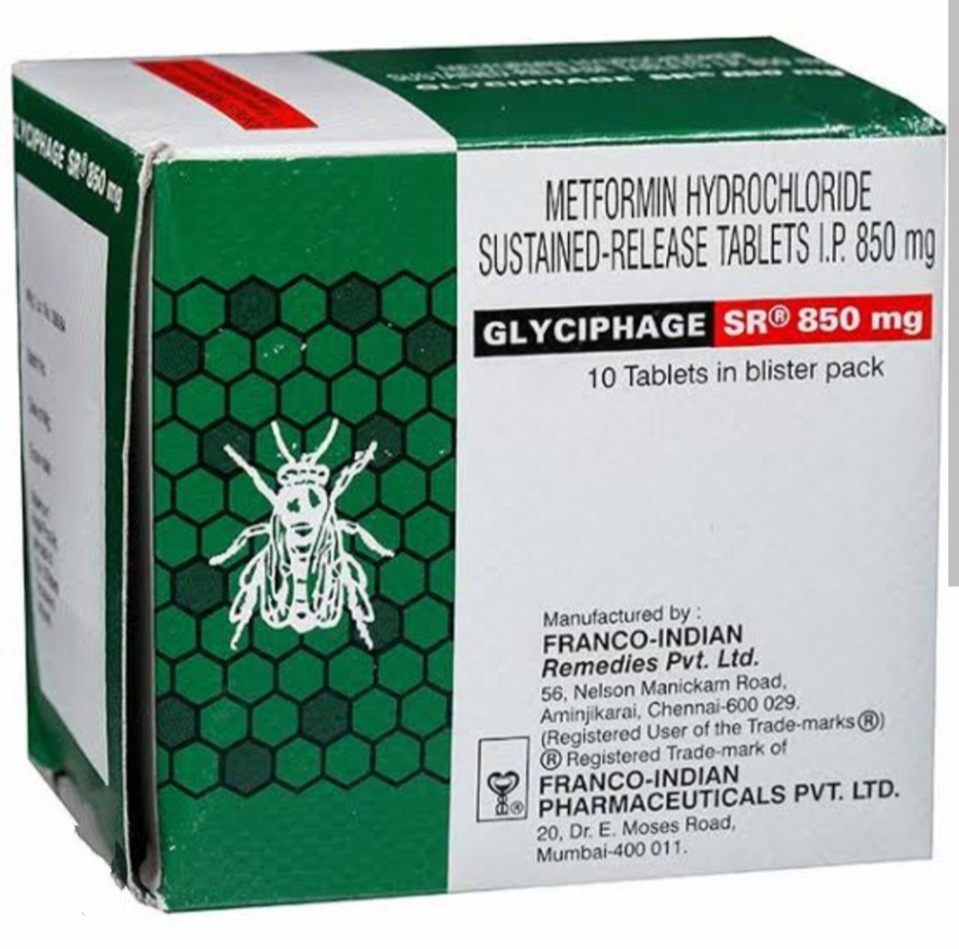 Glyciphage SR 850mg Tablet