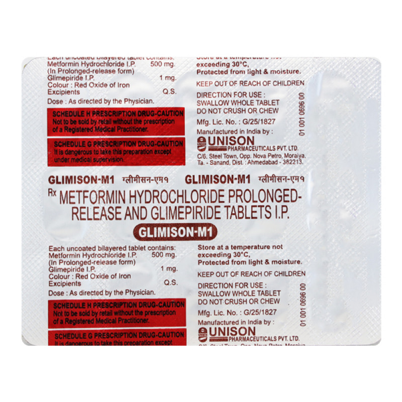 Glimison-M 1 Tablet PR Glimison-M 1 Tablet PR