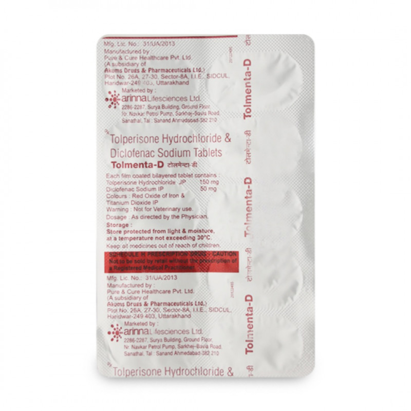 Tolmenta D 150mg/50mg Tablet Tolmenta D 150mg/50mg Tablet