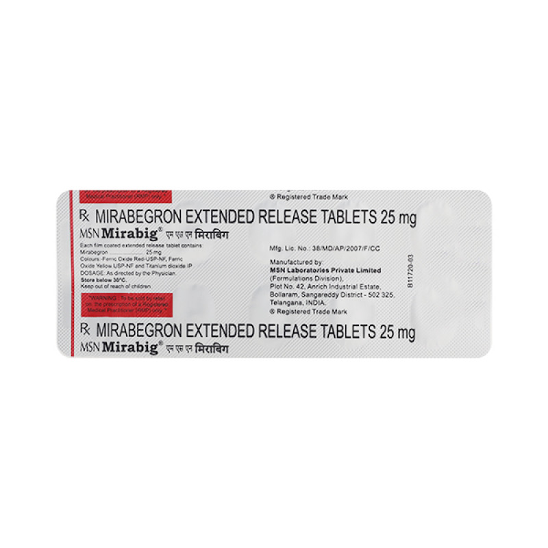 Mirabig 25mg Tablet ER Mirabig 25mg Tablet ER